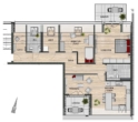 Grundriss der Wohneinheit - 3-Zimmer Dachgeschosswohnung mit Balkon und Loggia – Ihre Eigentumswohnung oder Kapitalanlage!