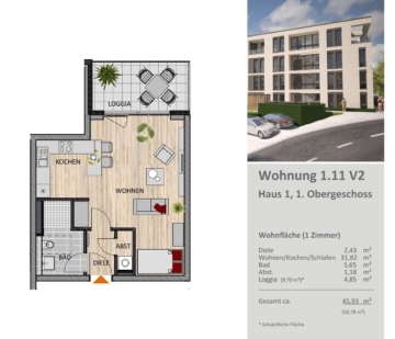 46m² Wohnung nahe dem ISOTEC-Campus – Kapitalanlage mit Perspektive oder Eigenheim mit Komfort, 51465 Bergisch Gladbach, Etagenwohnung