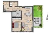 Grundriss der Wohneinheit - Modernes Wohnen und Leben in Leverkusen Schlebusch – Ihre barrierefreie Traumwohnung zum Kauf!