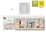 Penthouse Grundriss WE43 - alle unter einem Dach: 4 Zimmer-Neubauwohnung mit 2 Bädern und Dachterrasse